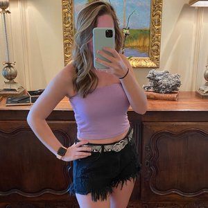 American Eagle Outfitters Purple Crop Top